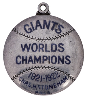 1923 New York Giants Sterling Silver Season Pass with World Series Champion Engraving